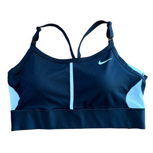 NWT Nike Indy Dri-fit Women's Black and White Sports Bra Size 1X